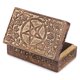 thumbnail image 1 of Caja de joyería Ajuny de madera 20x13 cm, tallado de estrella y círculo, 1 of 5