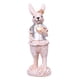 thumbnail image 5 of Estatua De Conejo De Pascua, Figura De Conejo Para Chimenea, Centro De Mesa, Pasillo, Corazón Dorado, Ropa Plateada, 5 of 5