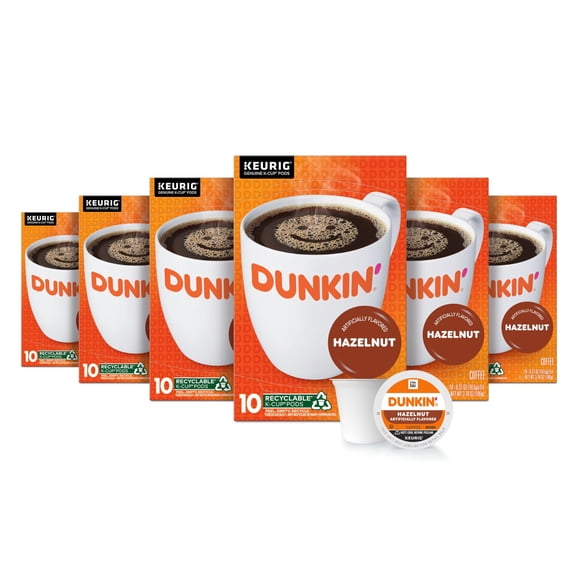 Paquete de 60 cápsulas Keurig K-Cup de Dunkin' Hazelnut Coffee