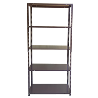 Metalbrein - Estante Metálico 170X80X30Cm - 5 Niveles - Color Chocolate