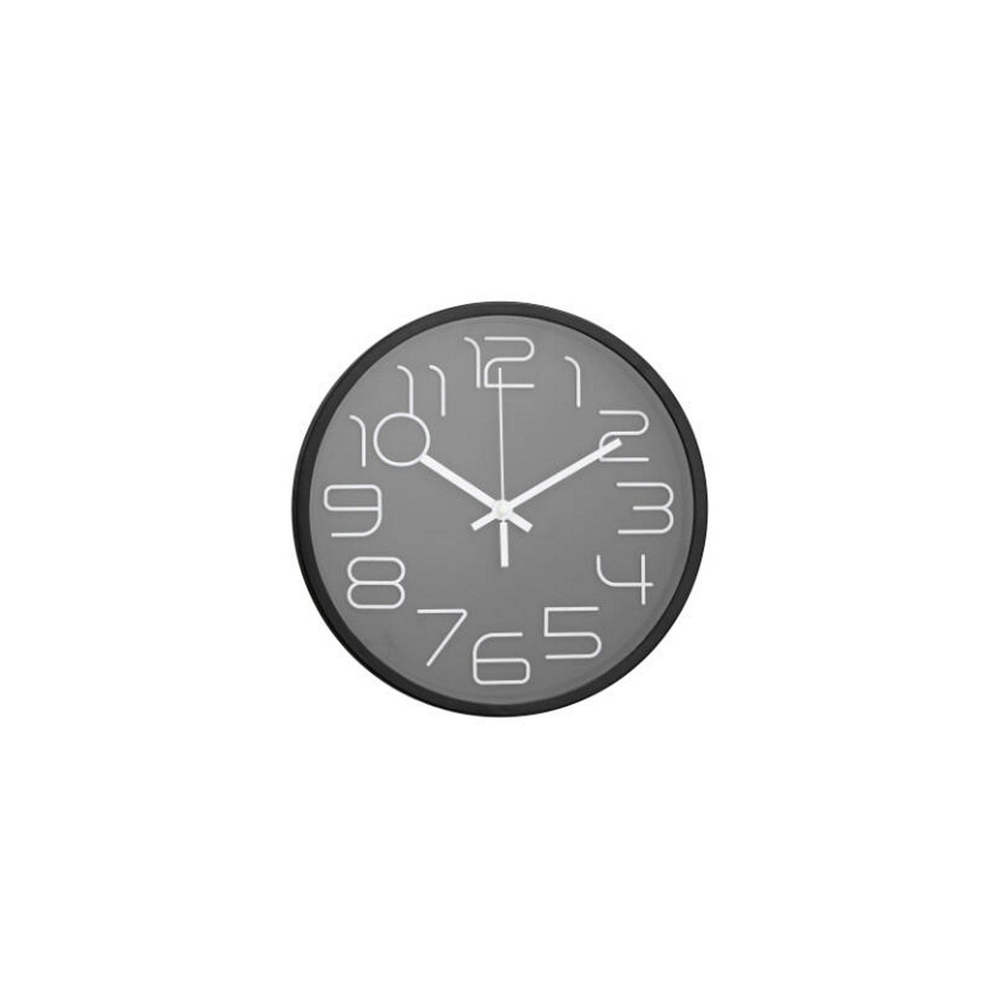 Vgo - Reloj De Pared 30 Cm Negro 30 X4 Cm