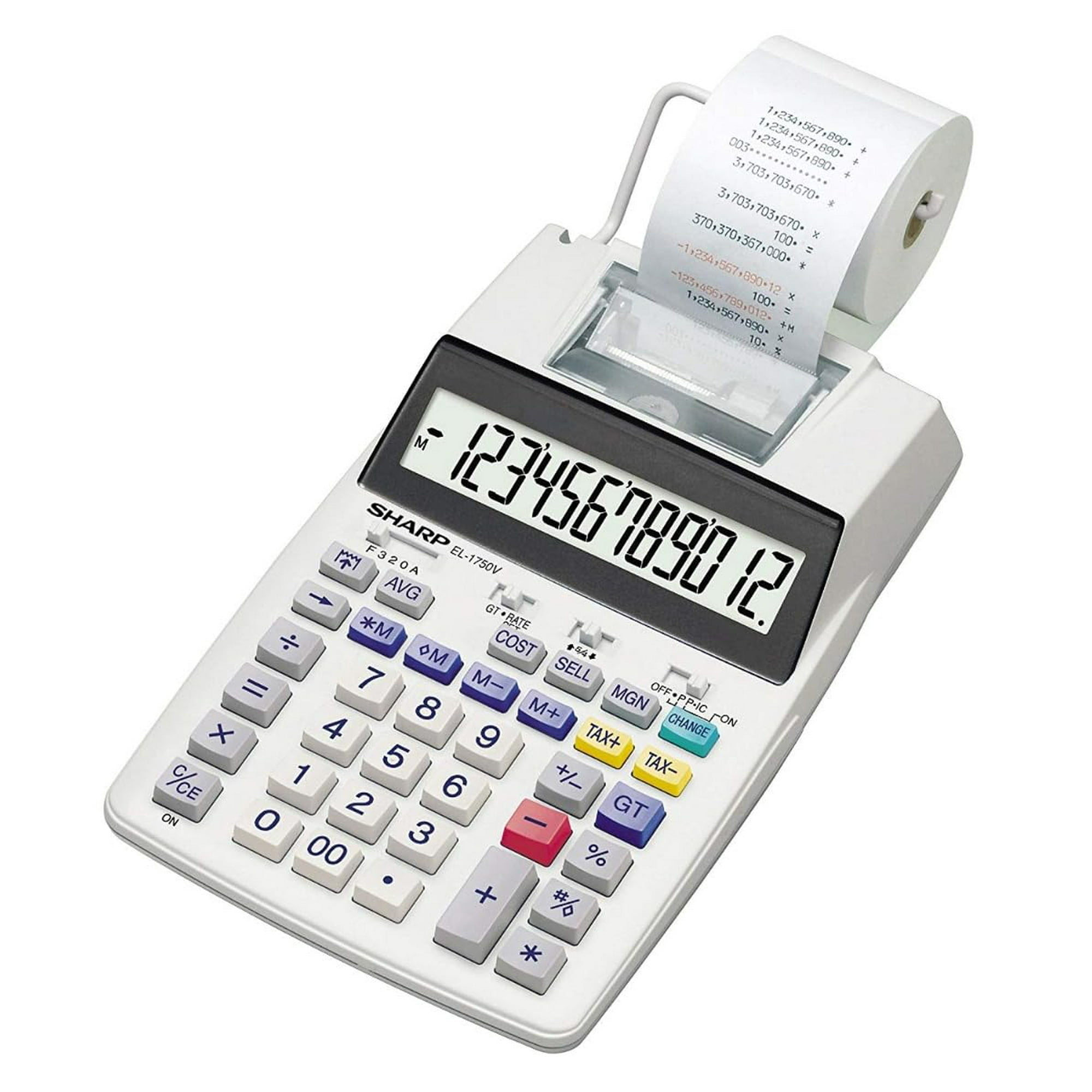 Calculadora De Impresión Sharp Sh-el1750v 12 Dígitos