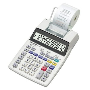 Calculadora De Impresión Sharp Sh-El1750V Con Pantalla De 12 Dígitos