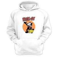 Genérico - Polerón Canguro El Gato Felix Blanco Talla S Unisex