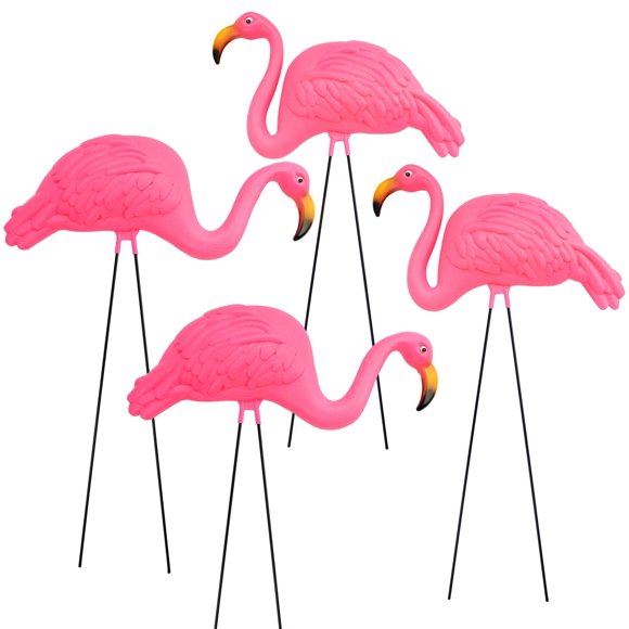 Figurita GiftExpress 61 cm Flamenco Rosa – Juego de 4