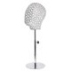 thumbnail image 1 of Cabeza De Maniquí De Metal Ajustable Soporte Para Sombrero Soporte Para Exhibición Soporte Para Peluca Plata, 1 of 3