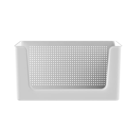 Ou - Canasto Organizador Con Apertura Frontal 16 Litros Flow Blanco