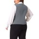 thumbnail image 3 of Agnes Orinda Chaleco de Traje Escolar Universitario para Mujer de Talla Grande, Doble Botonadura, Cuello Vintage con Solapa, Chaleco Elegante con 2 Bolsillos 4X Gris, 3 of 6