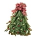 thumbnail image 3 of Corona De árbol De Navidad Para Puerta De Entrada, Adorno Colgante Para Habitación De Jardín Con Lazo A Cuadros, 3 of 5