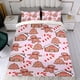 thumbnail image 4 of Hombre de Pan de Jengibre Conjunto de sábanas temático, trío de piezas, cómodo y amigable con la piel, diseño único, regalo de decoración para el hogar para familiares, amigos y fans,140cm *210cm, 4 of 6