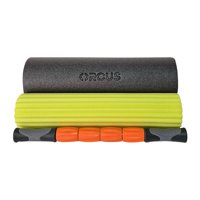 Set 3 En 1 Foam Roller + Rodillo + Masajeador Verde Orcus