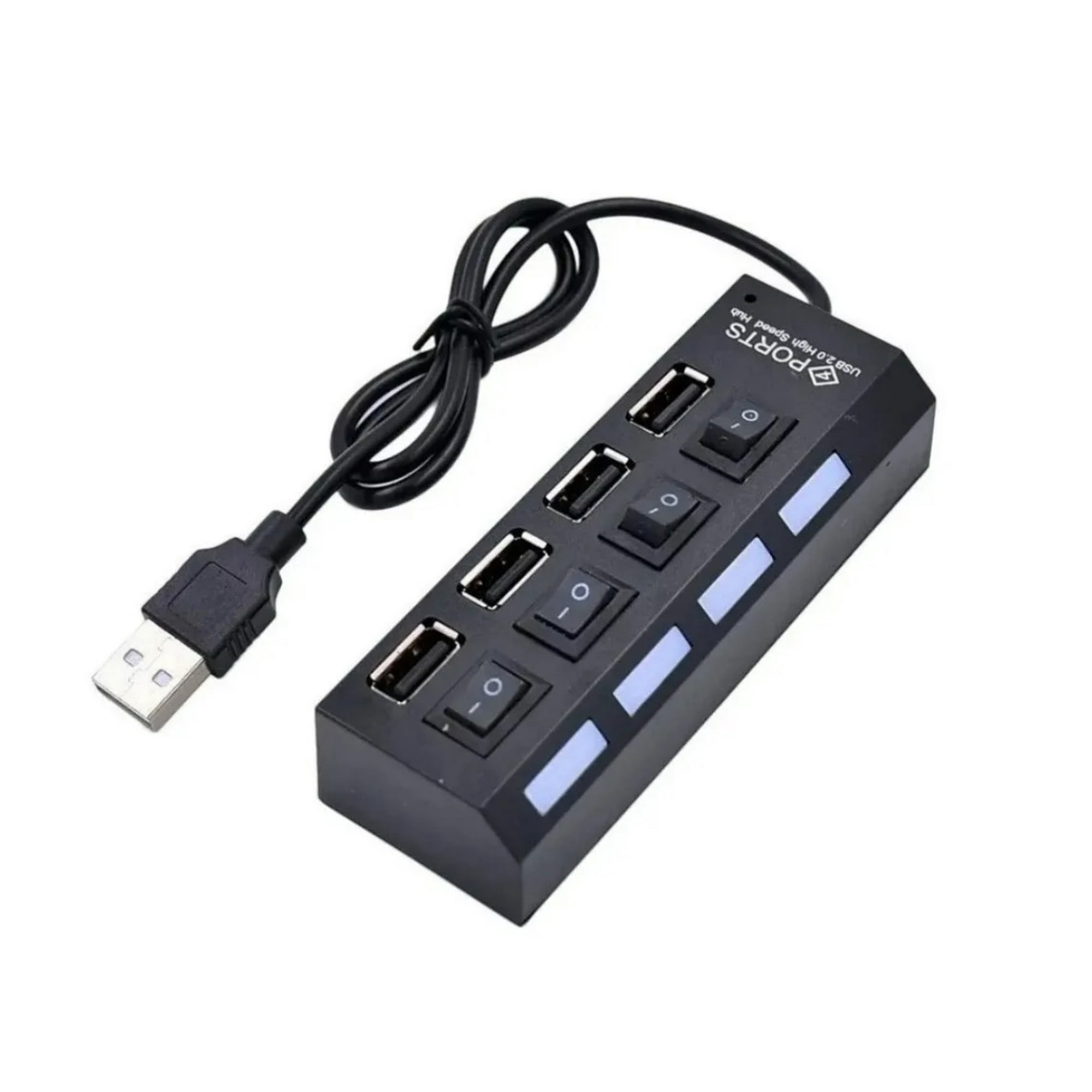 Tomasstore - Cargador Hub Usb 4 Puertos Independientes Con Interruptor Y Led
