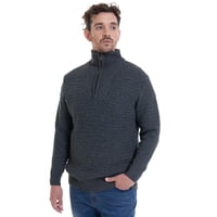 Truval - Sweater Medio Cierre Verde Melange