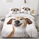 thumbnail image 1 of v397 Bed Sheets Lovely Animal Bedding Sets White Duvet Quilt Cover Set Comforter Bed Linen Pillowcase King Queen *cm Size Dogs Pets Dog 3-Piece Bedding Set (1 Duvet Cover + 2 Pillow Shams) Bed Sheets, 1 of 5
