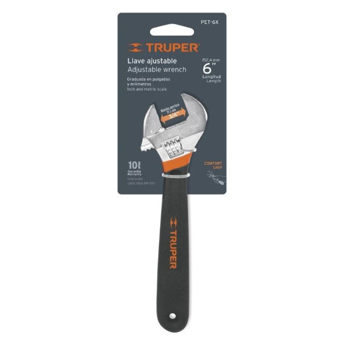 Truper - Llave Francesa Grip 6"/150mm