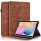 thumbnail image 1 of Funda con relieve del Árbol de la Vida para tablet Samsung Galaxy Tab S6 Lite con soporte, ranuras para tarjetas y soporte para lápiz óptico. Marrón, 1 of 6