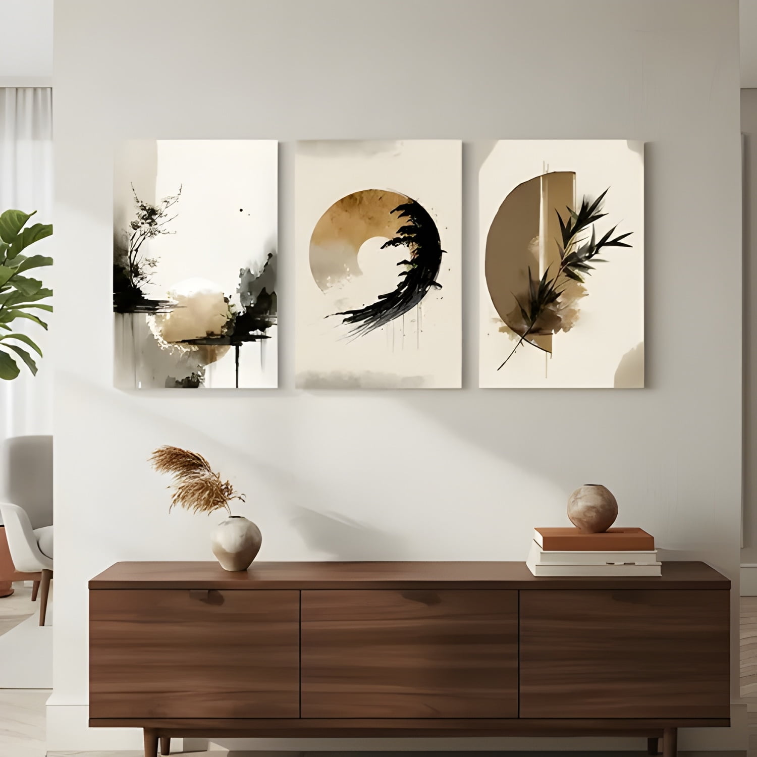 Genérico - Cuadro Canvas Abstracto Pack 3 Unidades