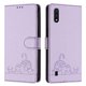 thumbnail image 1 of Funda tipo cartera FOXDOCK para Samsung Galaxy A10 con soporte, ranuras, RFID, diseño de gato, 1 of 5