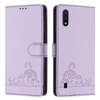 Funda Tipo Cartera Foxdock Para Samsung Galaxy A10 Con Soporte, Ranuras, Rfid, Diseño De Gato