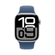 thumbnail image 1 of Apple Watch Series 10 (GPS) Caja de aluminio 42mm con correa Denim Sport Band 2024 plateado S/M, 1 of 8
