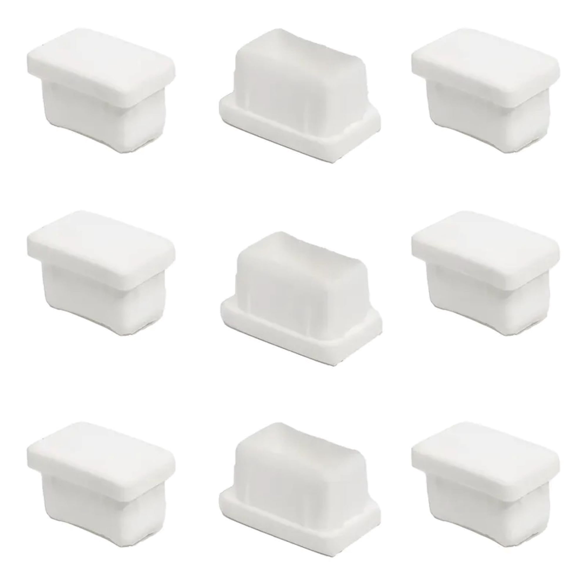 Sofbal - Regatón Plástico Rectangular 20x30 Mm Blanco -100 Unidades