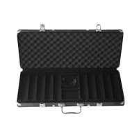 Magideal - Estuche De Transporte Para Juegos, Contenedor De Almacenamiento De Aleación De Aluminio Sólido, Organizador, Soporte Para Viajes Domésticos Para Hombr Negro