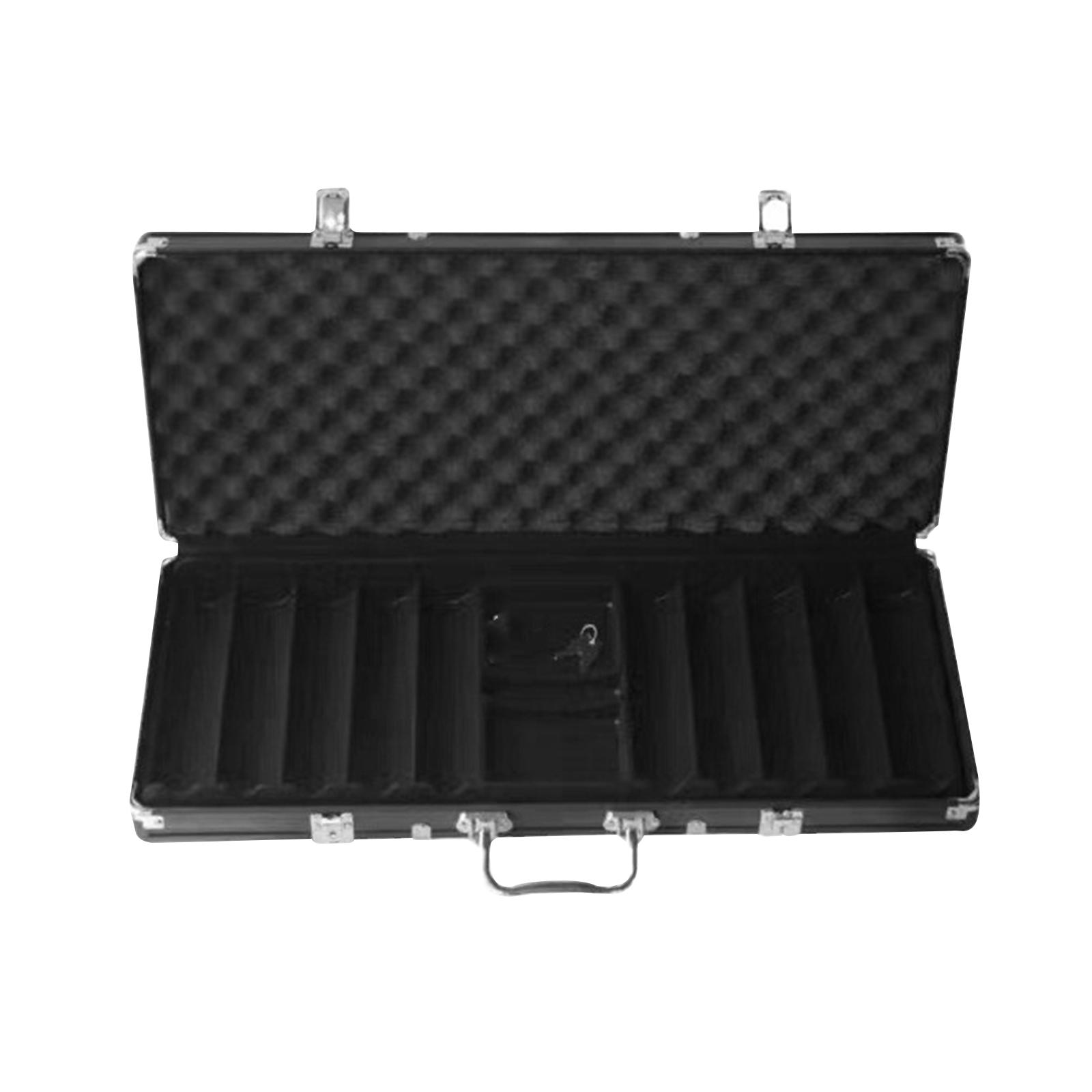 Magideal - Estuche De Transporte Para Juegos, Contenedor De Almacenamiento De Aleación De Aluminio Sólido, Organizador, Soporte Para Viajes Domésticos Para Hombr Negro