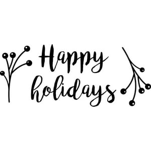 Rienda Libre Graphics - Decomural Happy Holidays Mistletoe Christmas Ws-50783