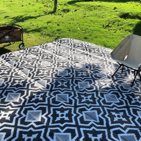 Alfombra exterior Alfolo 274 x 549 cm impermeable y reversible