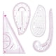 thumbnail image 1 of Kit De Regla Curva Francesa, Herramientas De Costura A Medida Para Diseñadores, 4 Uds., 1 of 3