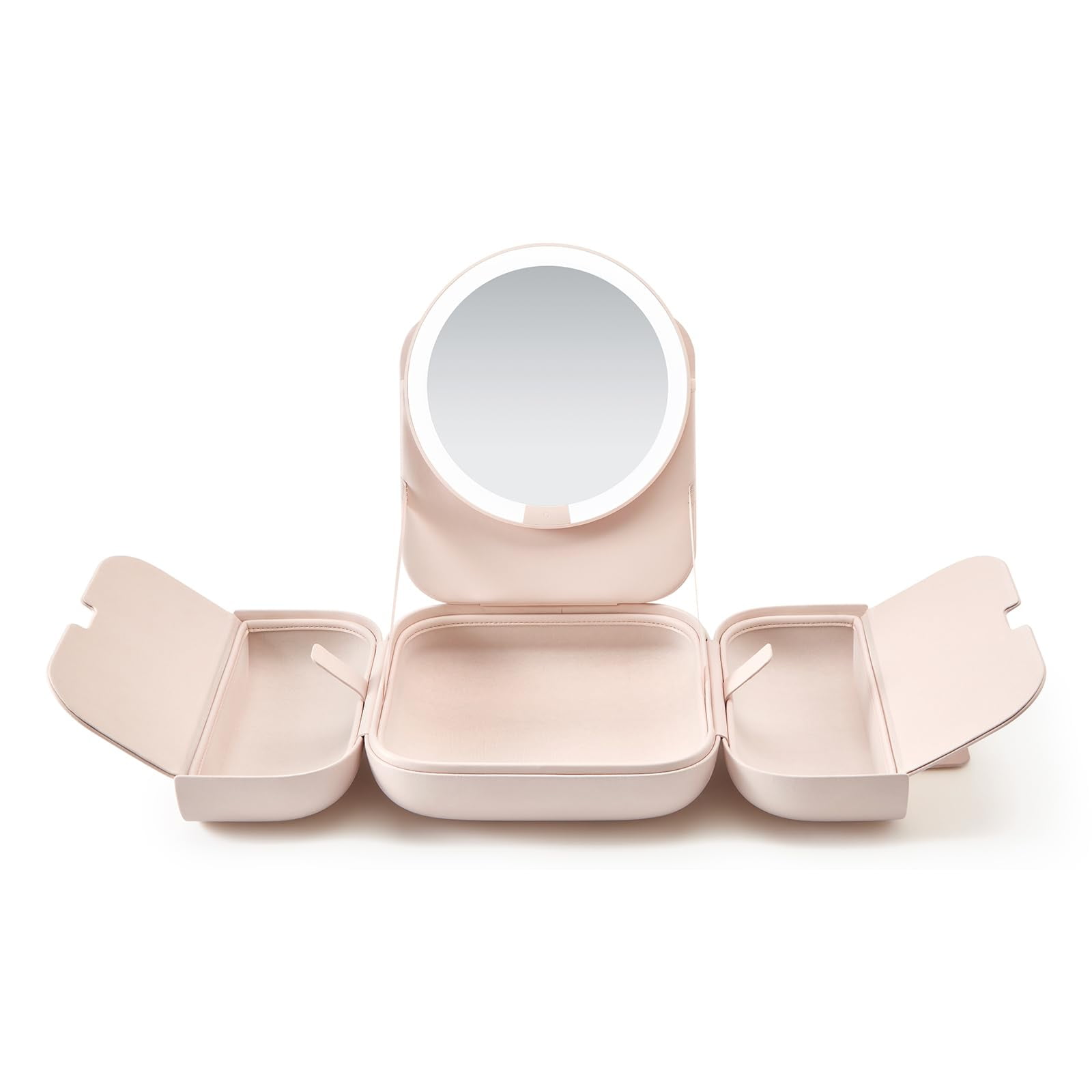 Espejo De Maquillaje Amiro M2 Lumocube Con Bolsa De Luces Led, Color Rosa