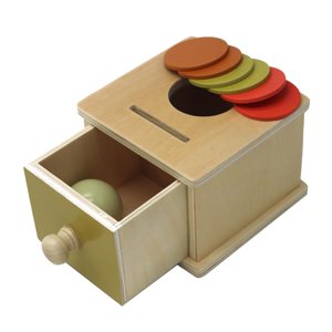 Magideal - Juguete De Caída De Bolas De Madera, Juguete Montessori, Caja De Permanencia De Objetos De Aprendizaje Temprano Para Niños Y Niñas, Regalos Del Día De