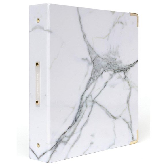 Carpeta russell+hazel Signature Mármol Patente 3 Anillos A4
