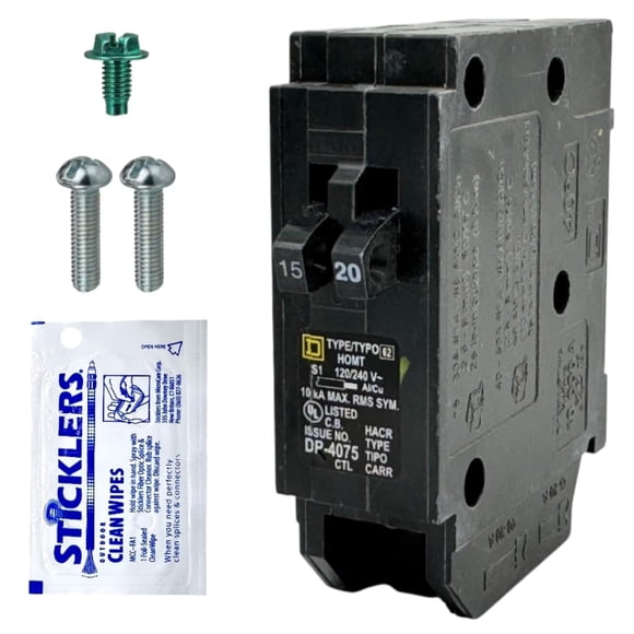 Interruptor termomagnético FalconSupply HOMT1520 15/20 A 120 V tipo tandem