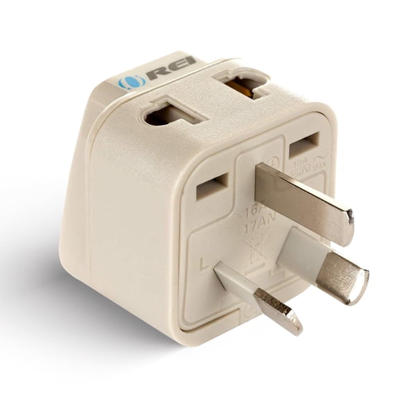 Adaptador de corriente OREI con conexión a tierra 2 en 1 universal tipo I
