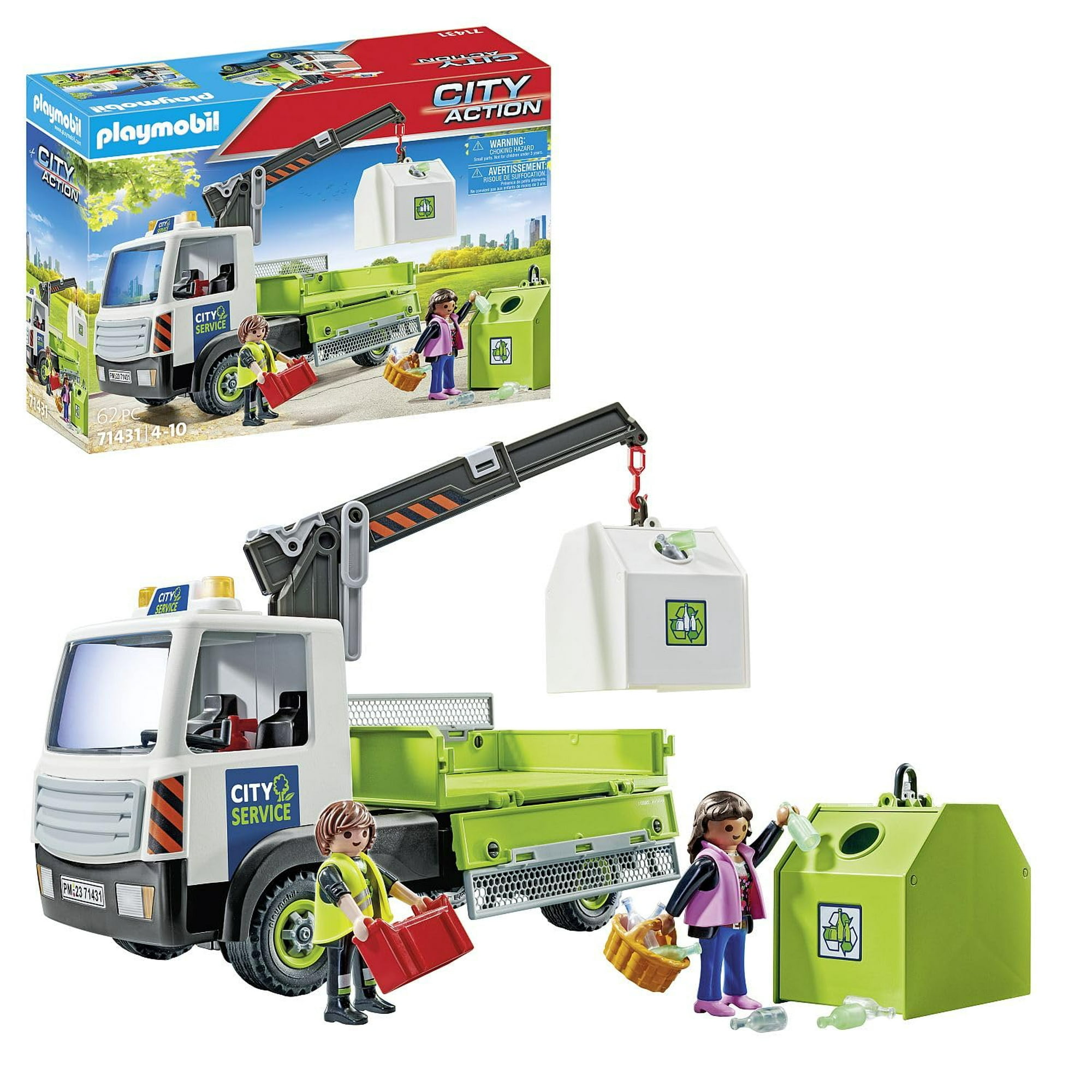 Camión Contenedor De Transporte Con Grúa Playmobil City Action 71431