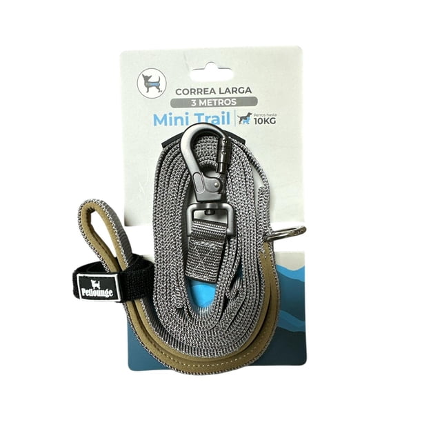 Petlounge Correa De Paseo Adiestramiento 3m Perro Hasta 10kg gris 3M