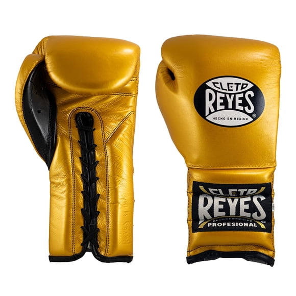 Guantes de boxeo CLETO REYES 12 oz Oro sólido con cordones