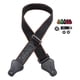 thumbnail image 4 of Correa de guitarra acústica ajustable con soporte para púas, correas de hombro universales acolchadas suaves para guitarra, cinturones con púas para negro, 4 of 5