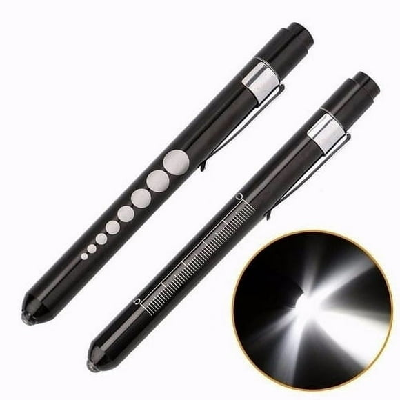 Linterna Tipo Lapiz Regla Led Medica Para Diagnostico Medico Metal Pilas AAA De Bolsillo Para Ojos