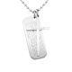 thumbnail image 3 of Collar Con Colgante De Immanuel Rectangular Con Cruz Bíblica De Acero Inoxidable Clásico, Regalo, 3 of 3