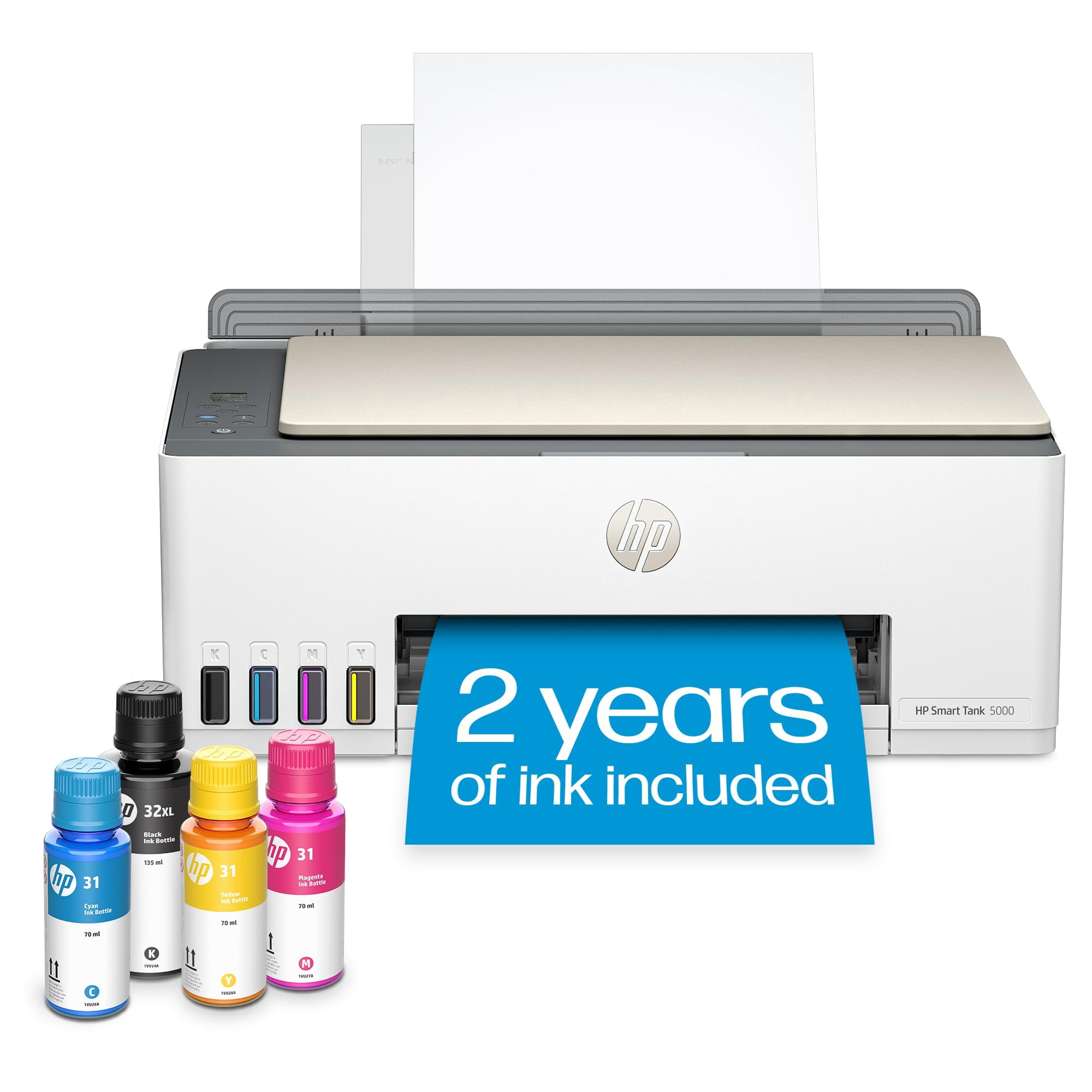 Impresora Hp Smart-tank 5000 Con Depósito De Tinta Multifunción Inalámbrico