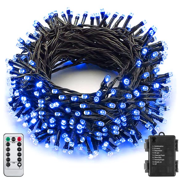 Luces de cadena Sukesou Halloween moradas 10 m 100 LED para exterior