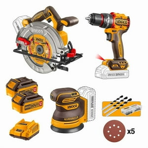Kit Ingco P20S Brushless 3En1 Taladro + Sierra + Lijadora