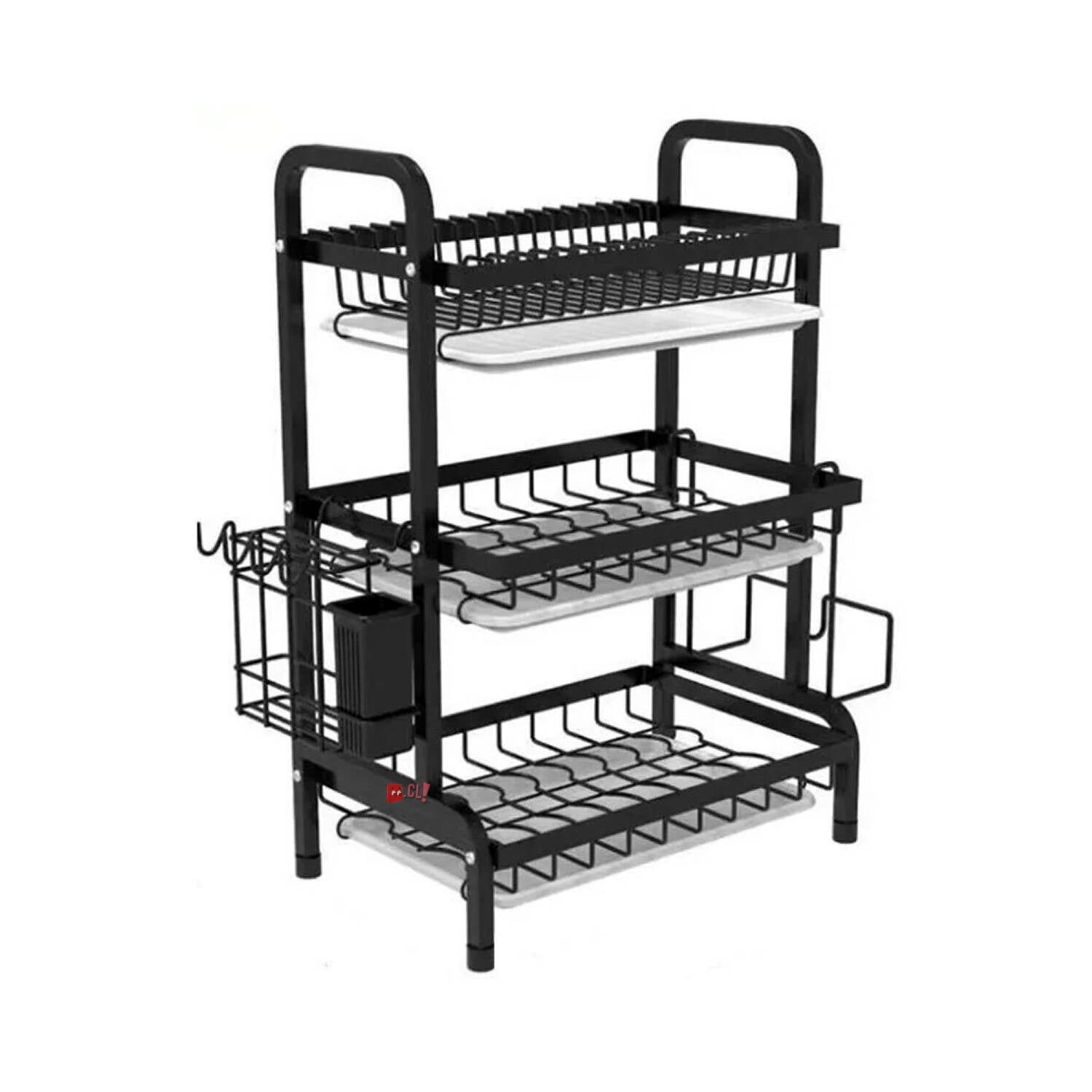 Puntostore - Secaplatos De 3 Niveles Con Bandeja De Goteo -