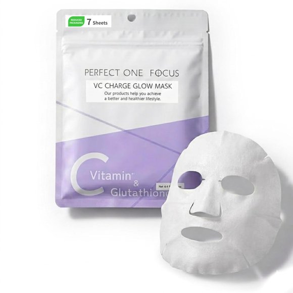 Mascarilla de hoja PERFECT ONE FOCUS VC Charge Glow - 7 piezas