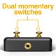 thumbnail image 2 of Pedal Dual Momentáneo Singular Sound Negro, 2 of 5