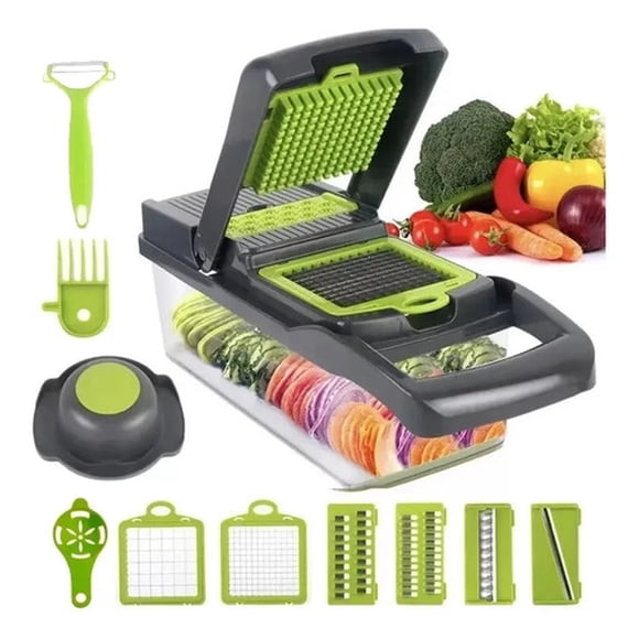 Cortador Verduras 14 En 1 Multifuncional Mandolina Rallador