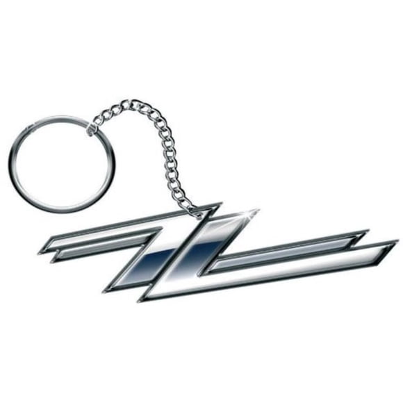 Llavero ZZ Top Twin Zees Logo Metal Plateado