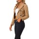 thumbnail image 4 of INSPIRE CHIC Chaqueta Blazer Recortada para Mujer con Cuello con Solapa Entallada Casual para Oficina XL Caqui, 4 of 6